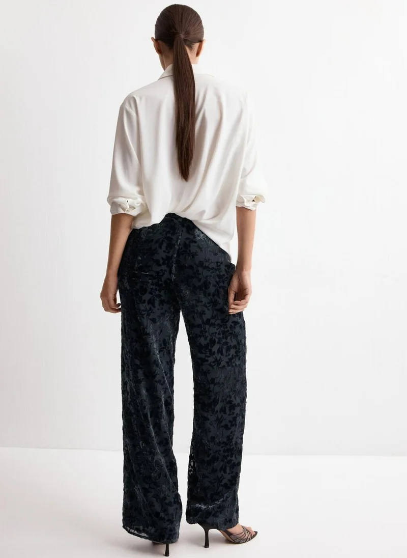مانجو Straight devoré trousers